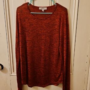 Libby Edelman Rich Red Knit Top
